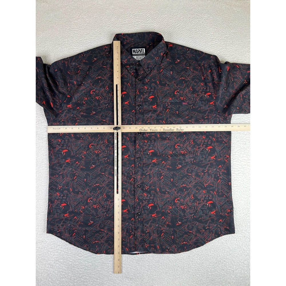 RSVLTS Shirt Mens 3XL Black Marvel Comics Spiderman Miles Morales S/S Button Up - Picture 8 of 9